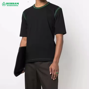 Camisetas Premium Personalizadas para Hombre, 100% Algodón, Cuello Redondo, Talla Grande, Corte Holgado, Peso Pesado 180g, Ecológicas, Antiarrugas, con Contraste - Product Image 2