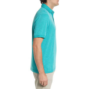 เสื้อโปโลผ้าฝ้ายสีทึบแขนสั้นสำหรับผู้ชาย2025ออกแบบโลโก้ได้ตามต้องการ - Product Image 3