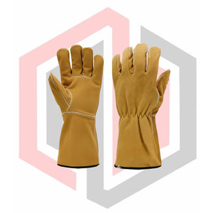 Gants de soudage en cuir de vachette résistants à la déchirure, anti-coupure, antistatiques, résistants au feu, robustes et durables, 11 oz, vente en gros - Product Image 1