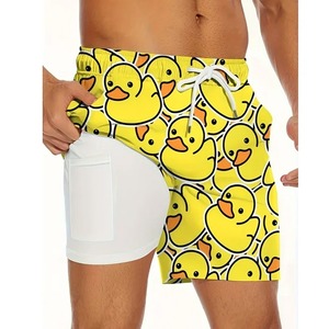 OEM sublimación impresa 100% poliéster hombres 2 en 1 pantalones cortos deportivos de compresión de doble capa Dropshipipng pantalones cortos deportivos de secado rápido - Product Image 1