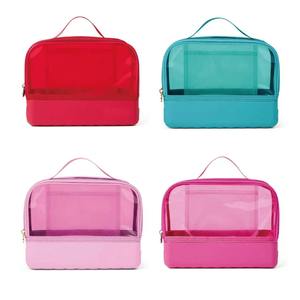 Sac cosmétique personnalisé avec logo, sac à maquillage portable, trousse de toilette de voyage, grand organisateur de rangement pour les vacances - Product Image 5