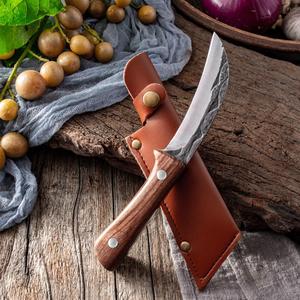 Juego de cuchillos de acero de alto carbono hechos a mano con mango de madera Cuchillos de bolsillo de chef multiusos personalizables Cuchillo experto. - Product Image 6