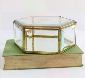 Nouvelle boîte à bijoux en métal Rectangle en forme de combinaison de couleur or filles Kit de maquillage boîte de rangement pour ornement de cadeau de mariage - Product Image 3