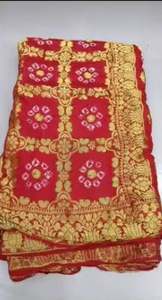 Sari en soie d'art ethnique élégant Bandhej, sari en soie d'art classique Bandhani à un prix imbattable auprès d'un fournisseur indien - Product Image 5