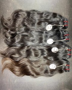 Extensiones de cabello virgen Remy indio crudo de lujo para máquina paquetes de tejido de doble trama cierres de encaje al por mayor - Product Image 5