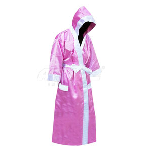 Elegant <b>Boxing</b> <b>Robe</b> With Personalized Embroidery Options Satin <b>Boxing</b> <b>Robe</b> With Contrast Design For Training Or Entry - Product Image 2
