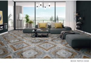 Carreaux de porcelaine polie et émaillée de luxe 600x1200mm, grand format, pour sols et murs, effet marbre, carreaux haut de gamme pour intérieurs modernes - Product Image 2