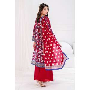 Conjunto de traje de jardín sin coser de 3 piezas rojo para mujer - Product Image 4