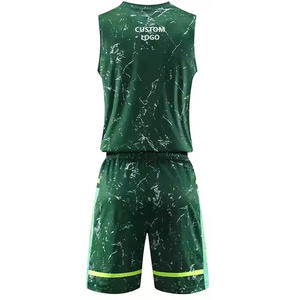 El mejor precio, alta calidad, 100% poliéster, ropa deportiva para hombres, uniforme de baloncesto, guiño a la humedad, conjuntos personalizados impresos transpirables - Product Image 5
