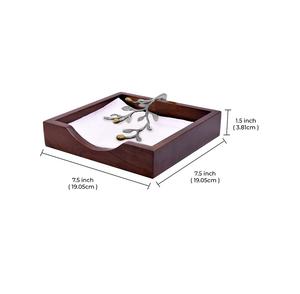 Meilleur vendeur en gros meilleure qualité porte-serviettes en bois pour restaurant hôtel boîte à mouchoirs porte-serviettes découpé au laser conception - Product Image 5