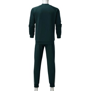 2025 nouveaux hommes respirant solide motif sweat + pantalons de survêtement ensemble fermeture éclair col montant sport Jogging Fitness vêtements pour l'hiver - Product Image 5