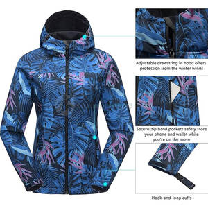 Chaquetas Softshell para Mujer, Transpirables, Impermeables, Resistentes al Viento, Ecológicas, con Acabado Teñido Liso para Uso en Exteriores en Invierno - Product Image 3