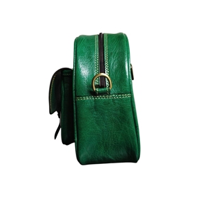 Green Genuine Leather Crossbody <b>Mini</b> Bag Small Capacity Vintage Style Buckle Closure All Seasons Women's Handbag - Product Image 2