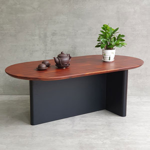 โต๊ะกาแฟห้องนั่งเล่นทรงรีทันสมัย 120x60 ซม. หนา 25 มม. ไม้อะคาเซีย ทนทาน รุ่น TT68252 - Product Image 4