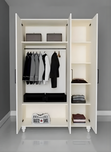 Armario Moderno Arion Kids Pera de 3 Puertas con Puertas Corredizas, Cuerpo de MDF y Patas de Madera, Diseño de Gran Almacenamiento - Product Image 3