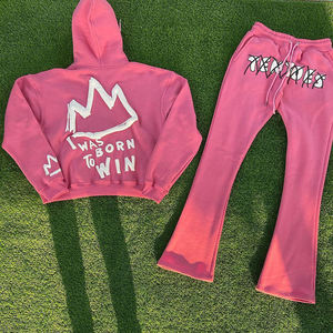 Custom Logo High Quality Sweatpants and <b>Hoodie</b> Sports Suit Track Suits Trousers Two Piece Set Jogging Flared Tracksuit for <b>Men</b> - Product Image 2