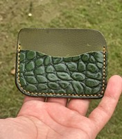 Portefeuille en cuir à motif de crocodile véritable minimaliste et fin de luxe porte-cartes personnalisé pour cartes de crédit