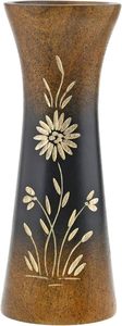 Vase décoratif en bois massif de forme organique, mettant en valeur une texture riche et tourbillonnante, parfait pour un style d'intérieur contemporain. - Product Image 3