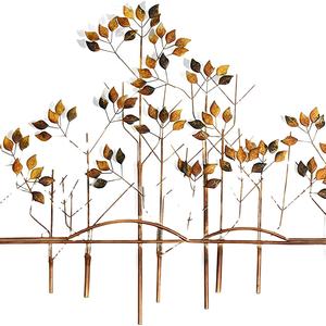 Classique arbre Design mur Arts pour la maison hôtel salon chambre décoration murale couleur or et vert Unique métal mur Art décor à la maison - Product Image 2