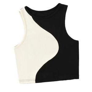 Nouveauté été : débardeurs personnalisés mignons et élégants sans manches en élasthanne/coton, style preppy, pour femmes et filles, coupe ajustée et respirante - Product Image 5