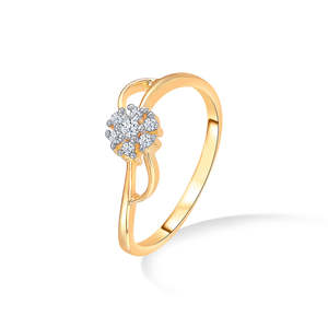 Anillo de Moda con Diamantes Chapado en Oro de 14k para Mujer, Corte Elegante para Regalo de Boda o Compromiso - Product Image 3