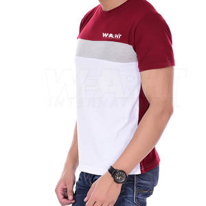 Direct du fabricant pakistanais Nouvelle arrivée T-shirt en coton/fibre de bambou pour hommes avec logo personnalisable - Product Image 3