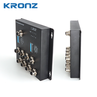 KRONZ M12 Conmutador Ethernet Industrial PoE de 8 puertos montado en la pared No administrado 10/100/1000M Bit/s Conector hembra Xcode Nueva condición