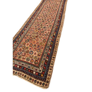 Kiaan Hand Knotted <b>Wool</b> Rugs Beige & <b>Brown</b> with Geometric Pattern for Home-Paem-1335 - Product Image 2