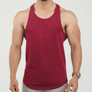 Camiseta Deportiva de Verano para Hombre, Corte Cuadrado, Secado Rápido, Algodón Acordonado, Logotipo Personalizado, Sin Mangas, Camiseta sin Mangas, Chaleco Deportivo para Gimnasio - Product Image 4