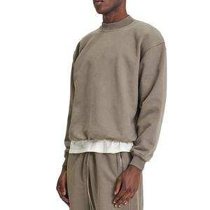 Custom <b>Mock</b> <b>Neck</b> High Quality Acid Wash Heavyweight 100% Cotton Embroidered Custom Logo Oversized Crewneck Sweatshirts Winter - Product Image 2