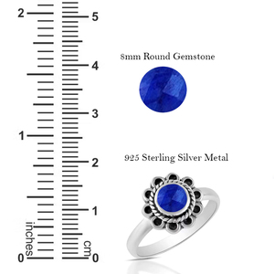 Anillo de dedo de banda recta de diseñador de Plata de Ley 925 con piedras preciosas de labradorita de 8mm para bodas joyería al por mayor de mujer - Product Image 4