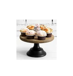 Japanese-Style Wood Cake Stand Cake Tools Creative Design Modern Food Fruit Dessert Serving Wood Stand Customized Packing