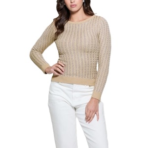 Suéter de manga larga todo en uno informal de Invierno para mujer de color sólido con nuevo diseño floral retorcido - Product Image 5