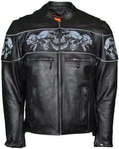 Chaqueta de Invierno Vintage de Cuero Genuino para Hombre, Corte Entallado, con Logotipo Frontal, Chaqueta de Motociclista Transpirable - Product Image 1