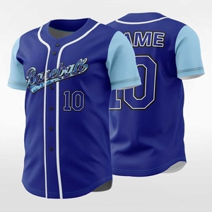 Custom Sublimated Team Baseball Jersey High Quality Baseball Jersey Men's Button <b>Down</b> Baseball Jersey - Product Image 3