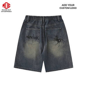 Shorts Vaqueros de Mezclilla 100% Algodón para Hombre, Estilo Graffiti Artístico, Ropa Urbana, Logotipo Personalizado, Proveedor OEM - Product Image 2