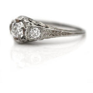 Anillo de Compromiso y Alianza de Lujo con Moissanita Corte Princesa, Oro Sólido de 14k y Circonita Cúbica para Mujeres y Parejas - Product Image 3