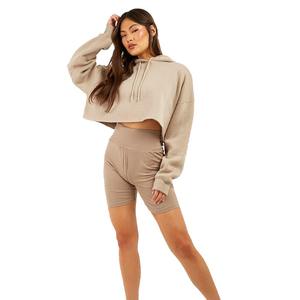 เสื้อฮู้ดครอปผ้าฝ้าย 100% ระบายอากาศได้ดี สีสันปรับแต่งได้ ขอบดิบ ทรงพูลโอเวอร์ คุณภาพสูง เป็นมิตรกับสิ่งแวดล้อม ลาย 3 มิติ สำหรับผู้หญิงที่ทันสมัยที่สุด - Product Image 3