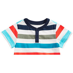 Camiseta Henley de Algodón a Rayas Blancas First Impressions para Bebés Niños, Talla 3-6 Meses - Product Image 2