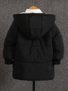 Men's High Street Style Casual Windbreaker Winter <b>Puffer</b> <b>Jacket</b> Hooded Stand Collar High Quality Light Effect <b>Thin</b> Nonwoven - Product Image 2