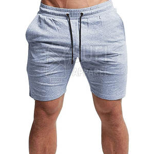 Shorts de sport pour hommes OEM avec cordon de serrage, mi-longueur, uni, logo personnalisé, fournisseur de shorts de fitness pour l'entraînement, le sport et les vêtements de sport - Product Image 2