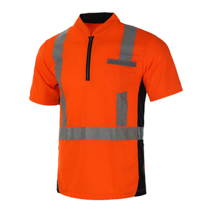 Wholesale Men's Reflective Windproof Polyester Shirt ANSI/ISEA 107 Certified High Visibility Workwear Breathable Quick Dry - Product Image 2