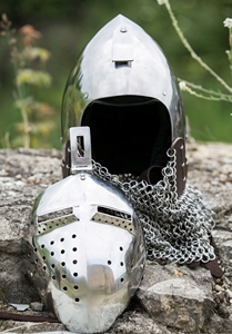Casque de sport assis, casque aigre, Costume de renaissance médiéval, armure, articles cadeaux faits à la main - Product Image 5