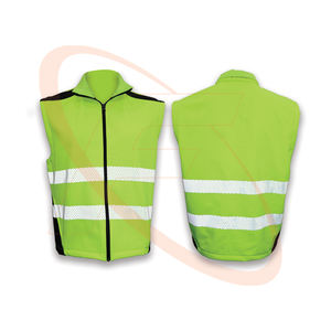 Chaleco de seguridad de alta calidad en Softshell 100% poliéster Limegreen GSM 300 con tiras reflectantes ropa de seguridad de tráfico para hombres - Product Image 1