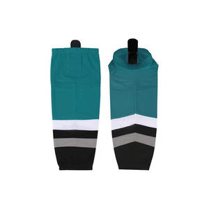 Chaussettes de hockey sur glace personnalisées avec nom de marque personnalisé, couleur d'équipe, respirantes, écologiques pour adultes (polyester/coton) - Product Image 1