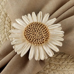 Servilletero con diseño de girasol brillante para mesa rústica, fiestas de boda, Hotel, comedor, toque decorativo de La India - Product Image 6