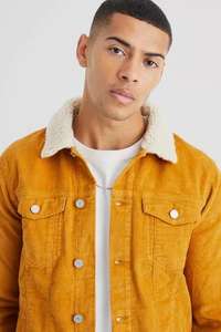 Chaqueta vaquera para hombre con forro de Sherpa grueso, ropa de abrigo cálida de invierno, ropa de calle vintage, abrigo vaquero azul rasgado, moda informal - Product Image 2