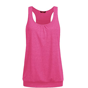 Camiseta sin mangas de algodón para mujer, camiseta informal básica de entrenamiento, camiseta sin mangas para gimnasio y yoga - Product Image 4
