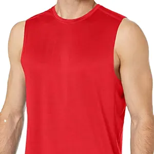 Débardeurs de sport en polyester avec logo personnalisé pour hommes, musculation musculaire, fitness, gymnastique, débardeur OEM