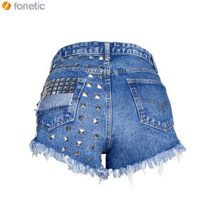 Nouveau design, shorts en jean pour femmes, logo personnalisé, impression, style décontracté, streetwear, longueur courte, 2022, plusieurs couleurs - Product Image 5